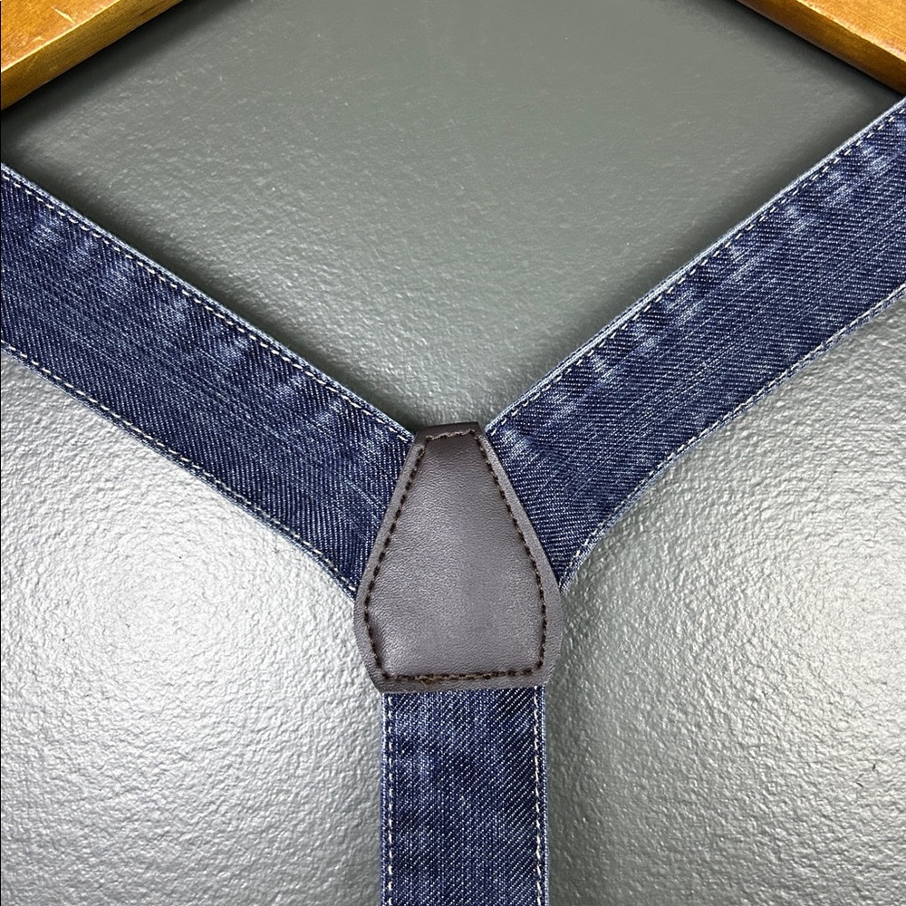 LOFT Light Blue Denim Extra-wide Leg Jeans with Suspenders - Picture 7 of 10